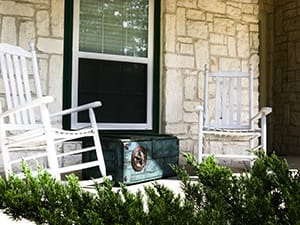 Sand stone porch