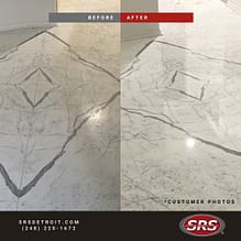 SRS Before After Marble Floor Polishing Gross Pointe MI