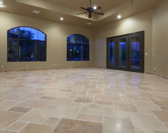 Newly Restored Travertine Floor