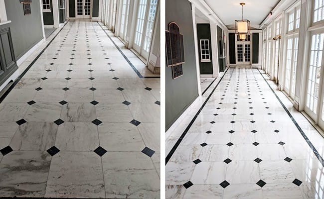 Marble Hallway Restoration